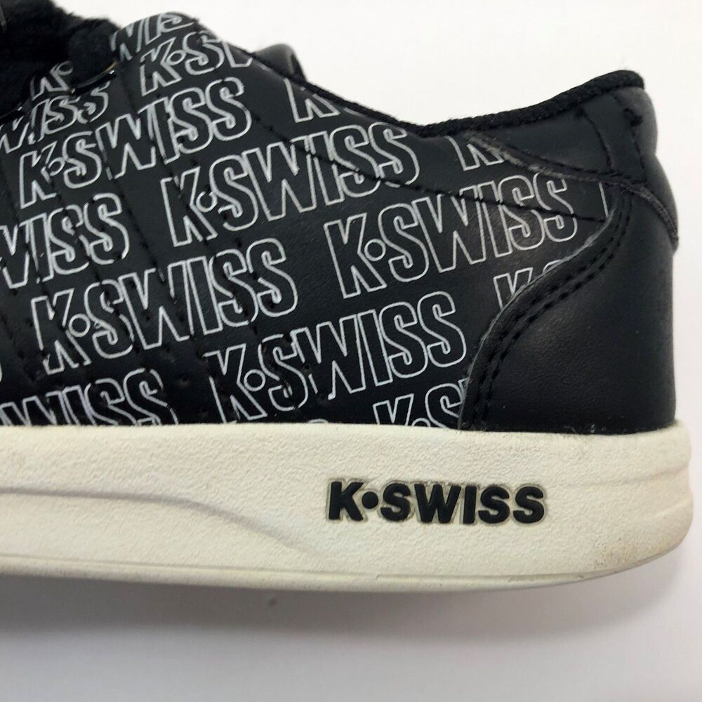 K-SWISS Shoes Youth Sz 5 Black Logo Print Sneakers Low 83643 Unisex Varsity - Picture 9 of 10